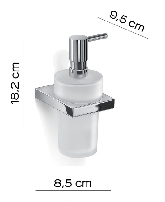 Gedy Lanzarote, настенный стеклянный дозатор, цвет хром