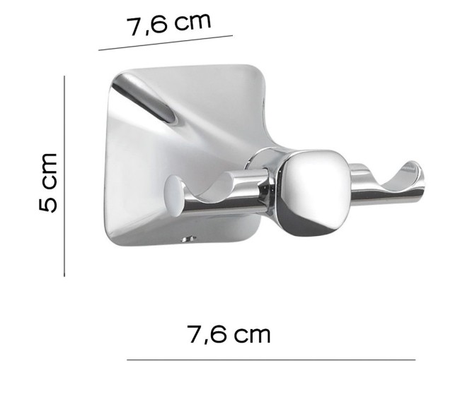 Gedy Cervino, крючок двойной, цвет хром