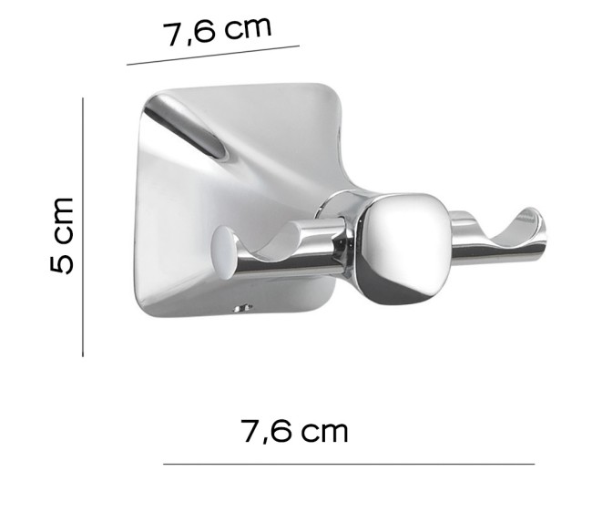 Gedy Cervino, крючок двойной, цвет хром