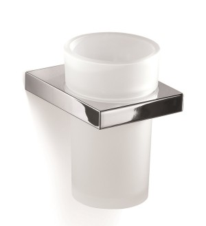 Gedy Lanzarote, настенный стеклянный стакан, цвет хром