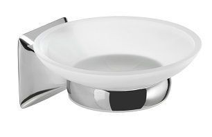 Gedy Cervino, настенная стеклянная мыльница, цвет хром
