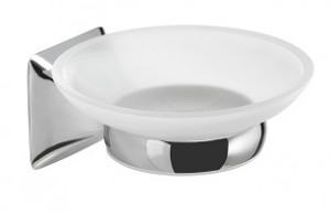 Gedy Cervino, настенная стеклянная мыльница, цвет хром