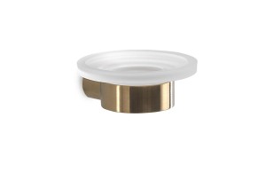 Gedy Pirenei, настенная стеклянная мыльница, цвет матовое золото (PVD)