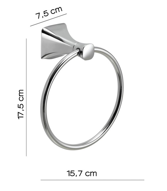 Gedy Cervino, полотенцедержатель - кольцо, цвет хром
