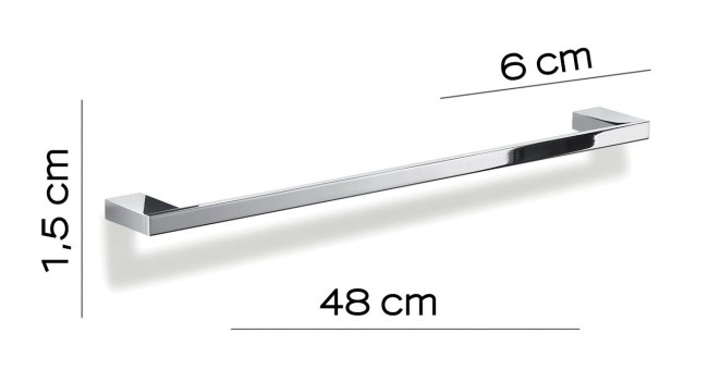 Gedy Lanzarote, полотенцедержатель, длина 48 см, цвет хром