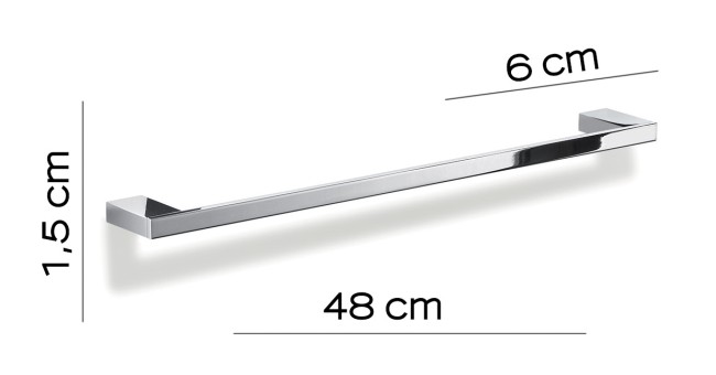 Gedy Lanzarote, полотенцедержатель, длина 48 см, цвет хром