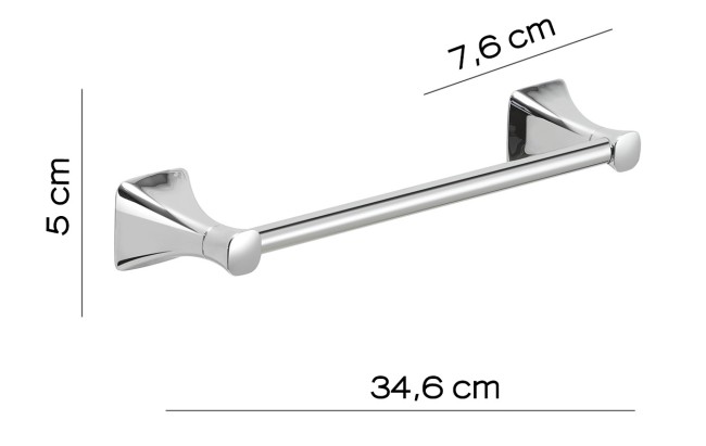 Gedy Cervino, полотенцедержатель 34.6 см, цвет хром