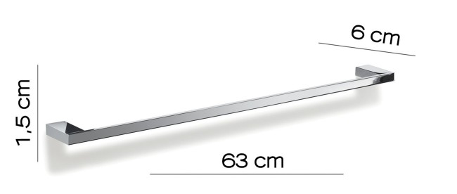 Gedy Lanzarote, полотенцедержатель, длина 63 см, цвет хром