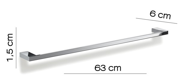 Gedy Lanzarote, полотенцедержатель, длина 63 см, цвет хром