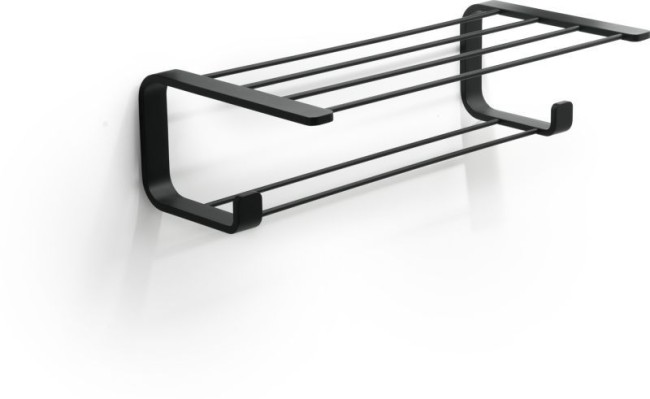 Gedy Outline, полка для полотенец (49,8х25,7х14), цвет черный матовый