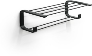 Gedy Outline, полка для полотенец (49,8х25,7х14), цвет черный матовый