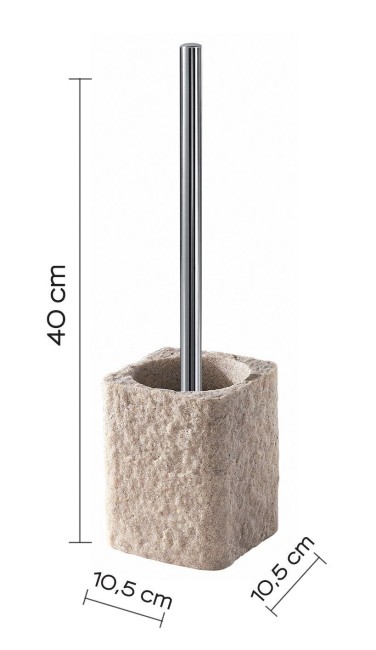 Gedy Aries, напольный ерш, цвет хром - бежевый