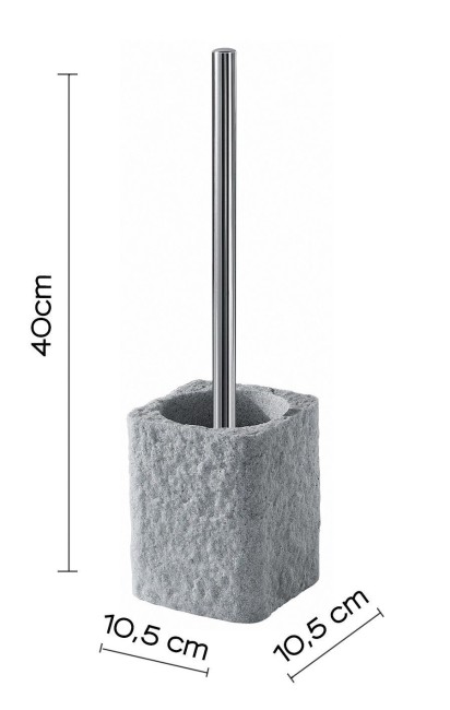 Gedy Aries, напольный ерш, цвет хром - серый