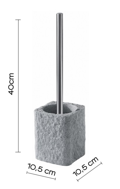 Gedy Aries, напольный ерш, цвет хром - серый