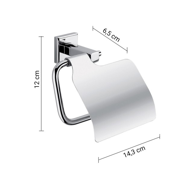 Gedy Colorado, бумагодержатель с крышкой, цвет хром