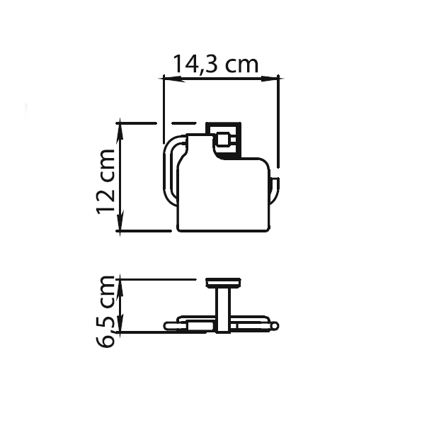 Gedy Colorado, бумагодержатель с крышкой, цвет хром