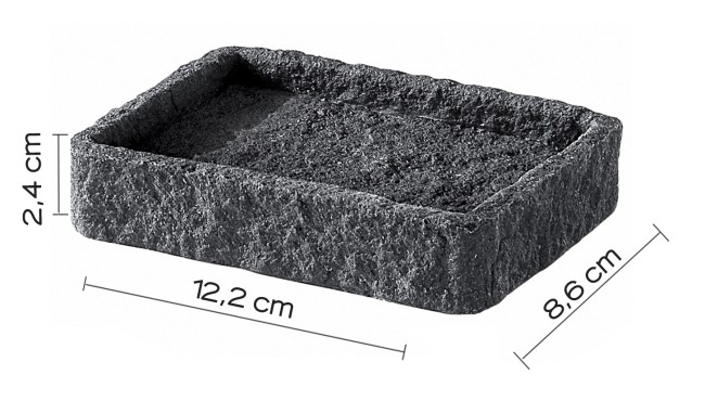 Gedy Aries, настольная мыльница, цвет антрацит