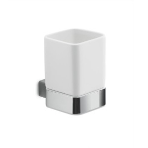 Gedy Spluga, настенный керамический стакан, цвет хром