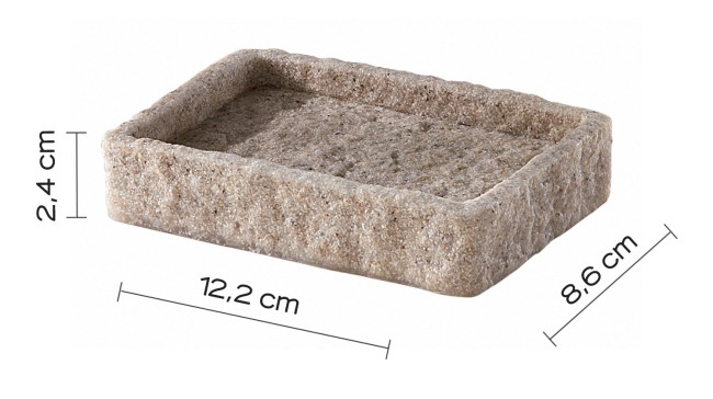 Gedy Aries, настольная мыльница, цвет бежевый