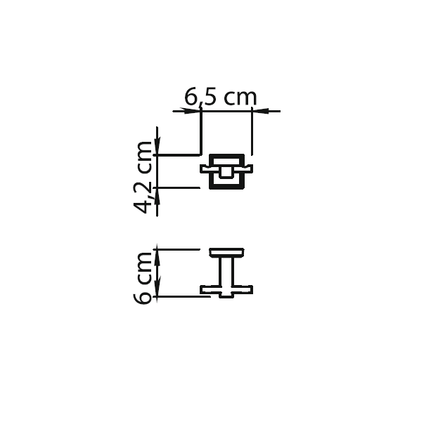 Gedy Colorado, крючок двойной, цвет хром