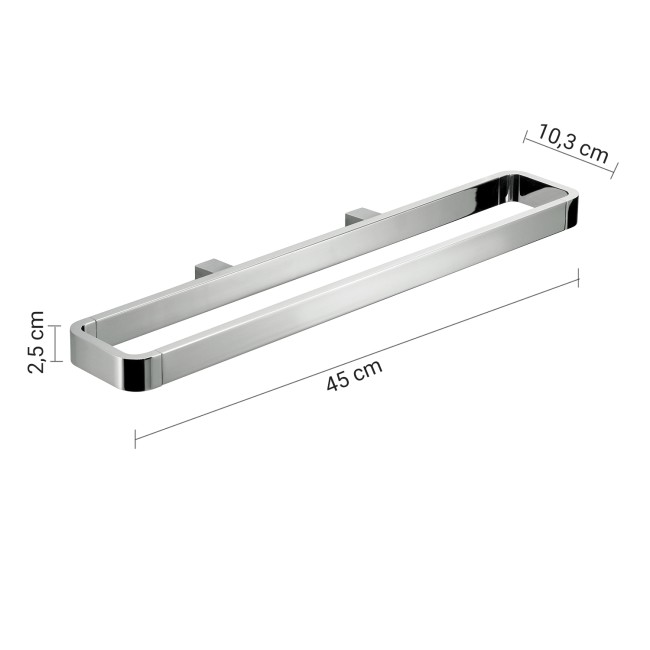 Gedy Lounge, верт./гориз. полотенцедержатель или держатель под мыльницу/стакан/дозатор, цвет хром