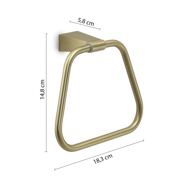 Gedy Tonale, полотенцедержатель-кольцо, цвет матовое золото