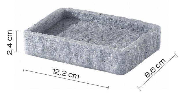 Gedy Aries, настольная мыльница, цвет серый