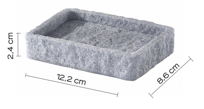 Gedy Aries, настольная мыльница, цвет серый