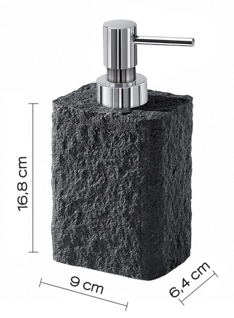 Gedy Aries, настольный дозатор с пластиковой помпой, цвет хром - антрацит