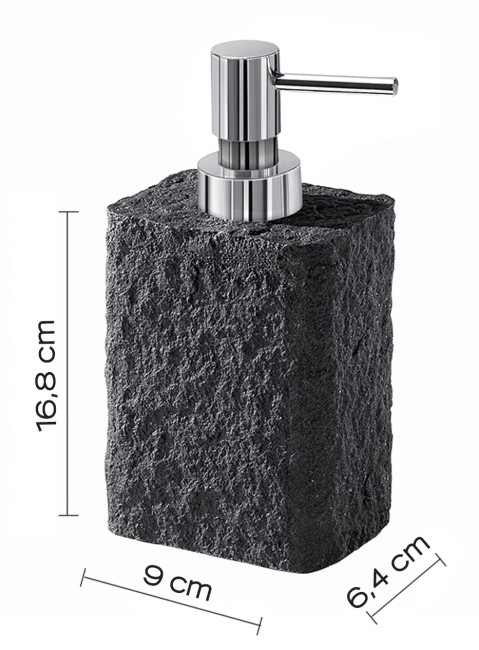 Gedy Aries, настольный дозатор с пластиковой помпой, цвет хром - антрацит