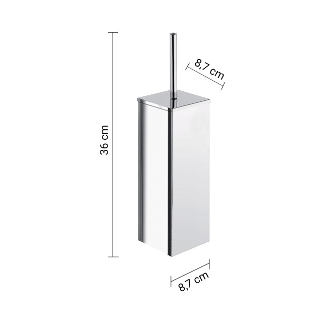 Gedy Colorado, напольный металлический ёрш, цвет хром