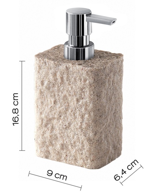 Gedy Aries, настольный дозатор с пластиковой помпой, цвет хром - бежевый