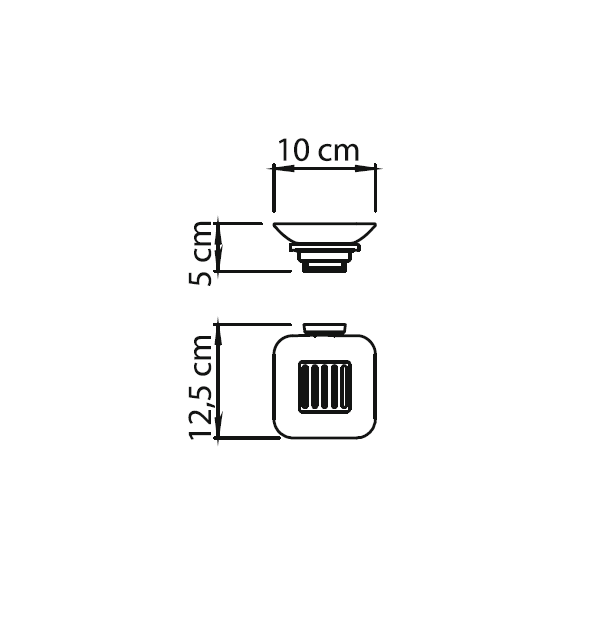 Gedy Colorado, настенная стеклянная мыльница, цвет хром