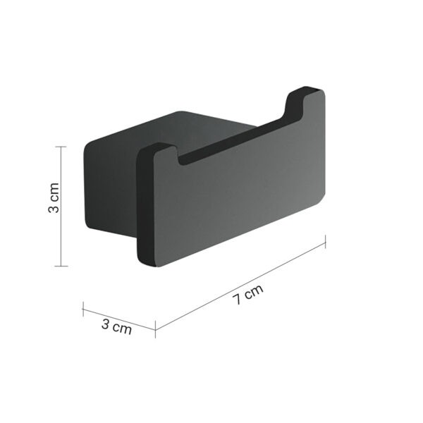 Gedy Lounge, крючок двойной, цвет черный матовый