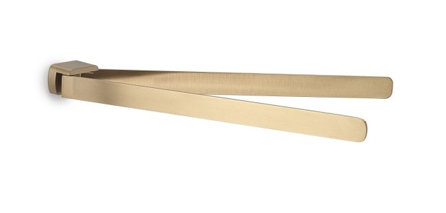 Gedy Pirenei, полотенцедержатель двойной поворотный, цвет матовое золото (PVD)