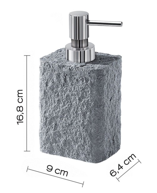 Gedy Aries, настольный дозатор с пластиковой помпой, цвет хром - серый