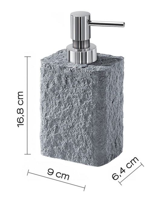 Gedy Aries, настольный дозатор с пластиковой помпой, цвет хром - серый