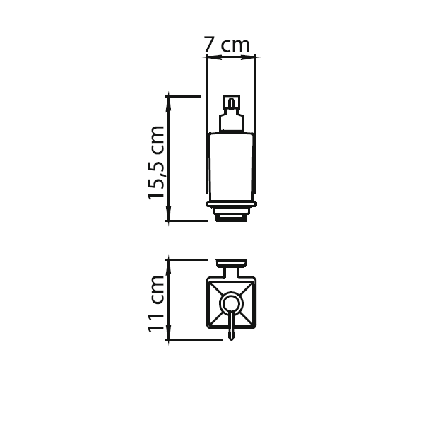 Gedy Colorado, настенный стеклянный дозатор c металлической помпой, цвет хром