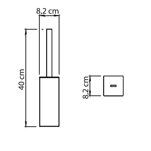 Gedy Lounge, напольный металлический ёрш, цвет черный матовый