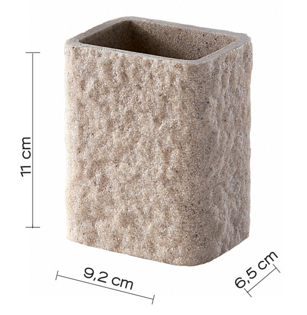 Gedy Aries, настольный стакан, цвет бежевый