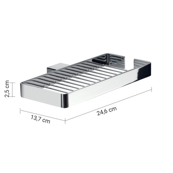 Gedy Lounge, настенная  двойная металлическая мыльница - решетка, цвет хром