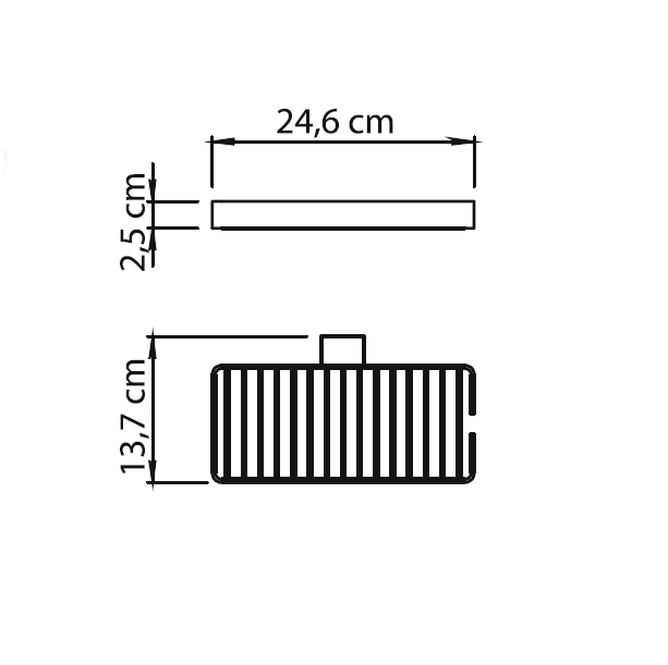 Gedy Lounge, настенная  двойная металлическая мыльница - решетка, цвет хром