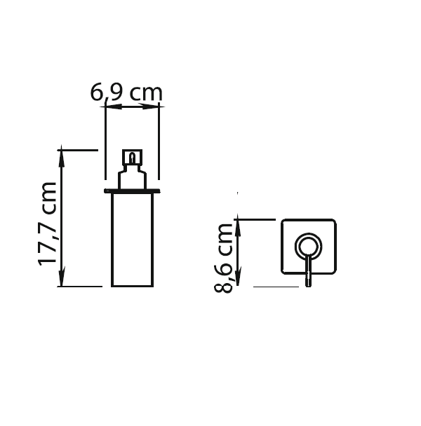 Gedy Colorado, настольный/настенный металлический дозатор c металлической помпой, цвет хром