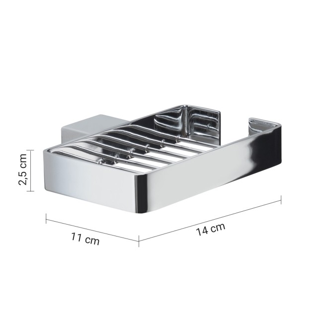 Gedy Lounge, настенная металлическая мыльница - решетка, цвет хром