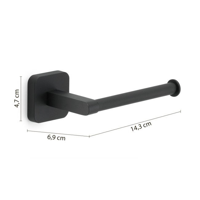 Gedy Tonga, бумагодержатель, цвет черный матовый