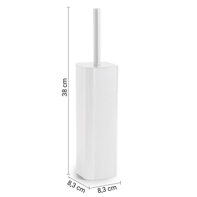 Gedy Tonga, квадратный напольный металлический ёрш, цвет белый матовый