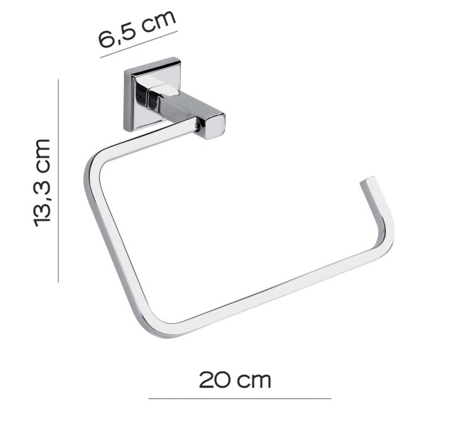 Gedy Colorado, полотенцедержатель - полукольцо, цвет хром