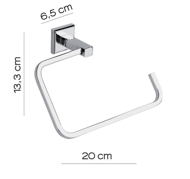 Gedy Colorado, полотенцедержатель - полукольцо, цвет хром