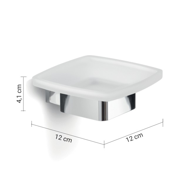 Gedy Lounge, настенная стеклянная мыльница, цвет хром