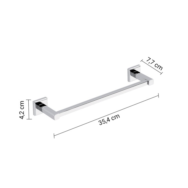 Gedy Colorado, полотенцедержатель, длина 35 см, цвет хром